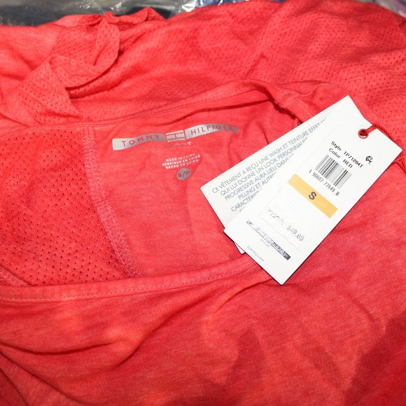 Tommy Hilfiger Sport Red Side Tie Athletic Top NWT - Picture 2 of 5